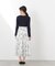 ニットドッキング花柄シャーリングワンピース　26SS