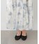 ニットドッキング花柄シャーリングワンピース　26SS