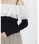 〈a／mie〉フリルリブニット　26SS