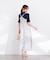 部分シアー半袖ニット 26SS