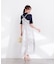 部分シアー半袖ニット 26SS