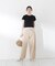 〈a／mie〉ワイドバレルパンツ 26SS