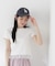 〈a／mie〉レースヘムTシャツ