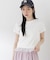 〈a／mie〉レースヘムTシャツ