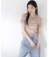 〈a／mie〉ソフトシアーポロ衿ニットトップス26SS
