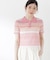 〈a／mie〉ソフトシアーポロ衿ニットトップス26SS