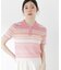 〈a／mie〉ソフトシアーポロ衿ニットトップス26SS