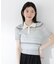 〈a／mie〉ソフトシアーポロ衿ニットトップス26SS