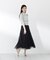 〈a／mie〉ソフトシアーポロ衿ニットトップス26SS