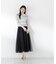 〈a／mie〉ソフトシアーポロ衿ニットトップス26SS