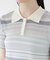 〈a／mie〉ソフトシアーポロ衿ニットトップス26SS