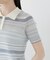 〈a／mie〉ソフトシアーポロ衿ニットトップス26SS