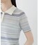 〈a／mie〉ソフトシアーポロ衿ニットトップス26SS