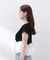 〈a／mie〉ホイップフリルTシャツ