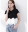 〈a／mie〉ホイップフリルTシャツ