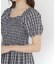 チェック柄シャーリングワンピース
