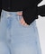 ＜a／mie＞レースハイウエストワイドデニムパンツ