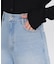＜a／mie＞レースハイウエストワイドデニムパンツ