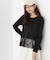 ＜a／mie＞レースヘム長袖Tシャツ