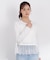 ＜a／mie＞レースヘム長袖Tシャツ