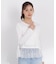 ＜a／mie＞レースヘム長袖Tシャツ