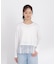 ＜a／mie＞レースヘム長袖Tシャツ