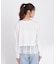 ＜a／mie＞レースヘム長袖Tシャツ