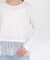 ＜a／mie＞レースヘム長袖Tシャツ