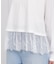 ＜a／mie＞レースヘム長袖Tシャツ
