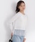 ＜a／mie＞レースヘム長袖Tシャツ