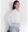 ＜a／mie＞レースヘム長袖Tシャツ