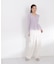 シアー切り替えペプラムニット