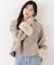 フェイクファー付きワイドカラーショートコート 26AW