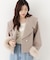 フェイクファー付きワイドカラーショートコート 26AW