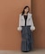 フェイクファー付きワイドカラーショートコート 26AW