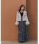 フェイクファー付きワイドカラーショートコート 26AW