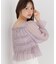 ＜a／mie＞シャーリングフリルキャンディースリーブブラウス