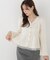 シアー切替ペプラムニット