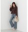シアー切替ペプラムニット