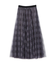 チェックチュールスカート
