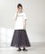 チェックチュールスカート
