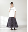 チェックチュールスカート