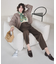 センタープレスベルト付ワイドパンツ《S Size Line》