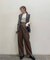 センタープレスベルト付ワイドパンツ《S Size Line》