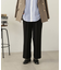 ムジハイウエストスラックスワイドパンツ