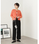 ムジハイウエストスラックスワイドパンツ