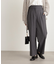 ムジハイウエストスラックスワイドパンツ