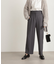 ムジハイウエストスラックスワイドパンツ