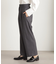 ムジハイウエストスラックスワイドパンツ
