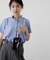 フロントボタン半袖ブラウス